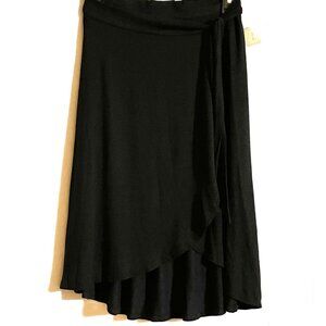 Womens Maurices Black Wrap Around Skirt SZ Small NWT